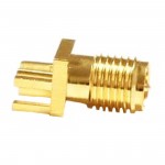 RP SMA Female Edge PCB Mount RF Coax Connector Goldplated Straight Adapter